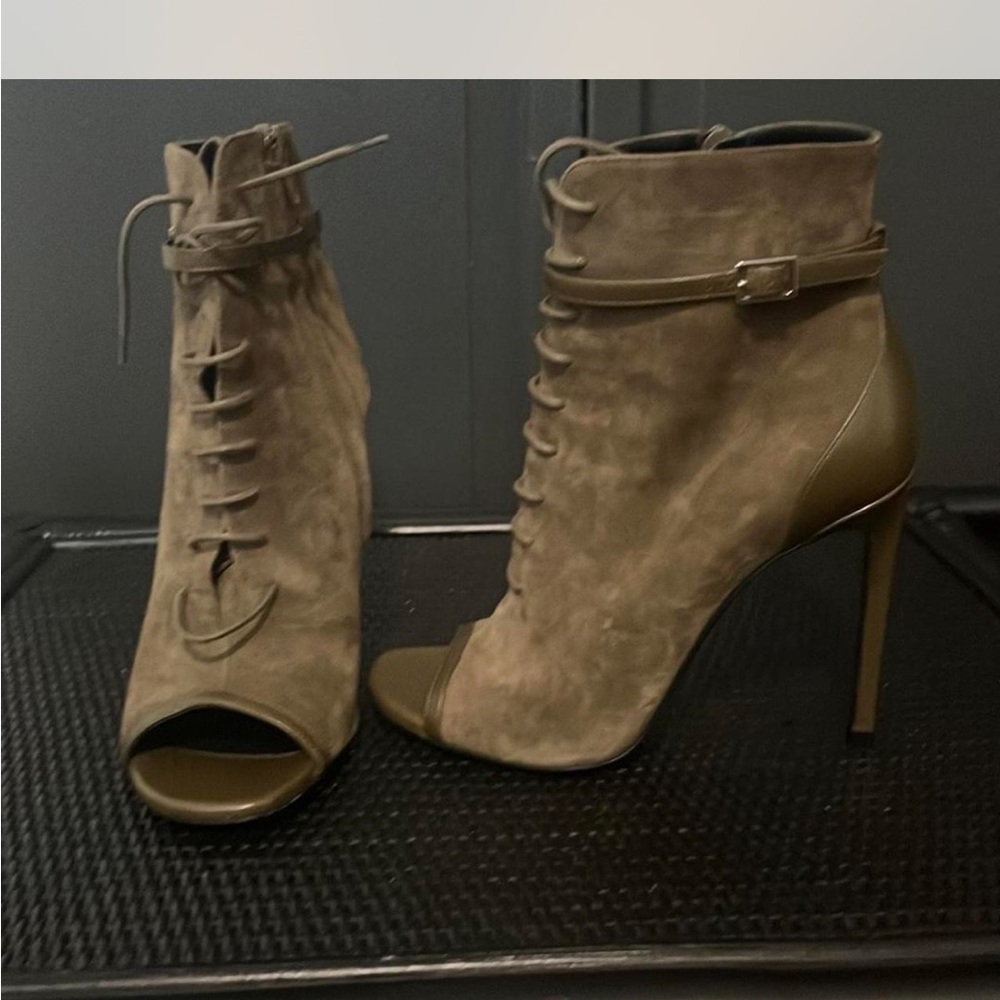 Saint Laurent lace up boots size 37 1/2 AUTHENTIC